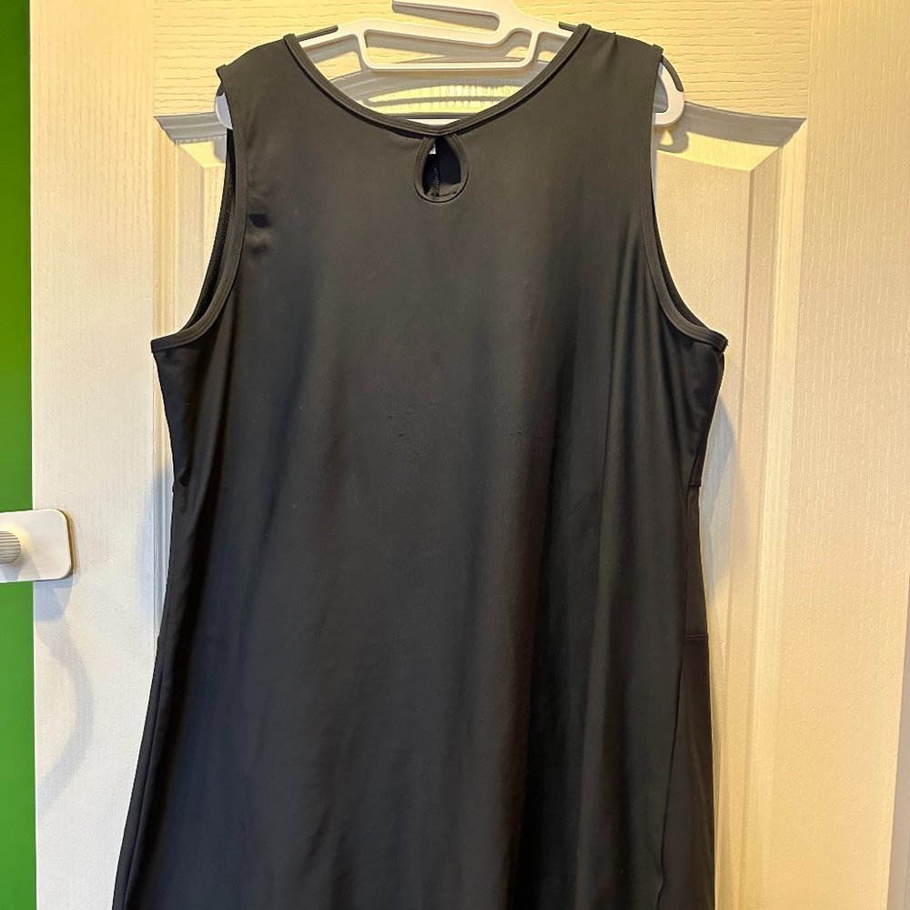 XDress Nuu Muu Exercise Dress With Pocket Solid Black LBD Size 3X GUC